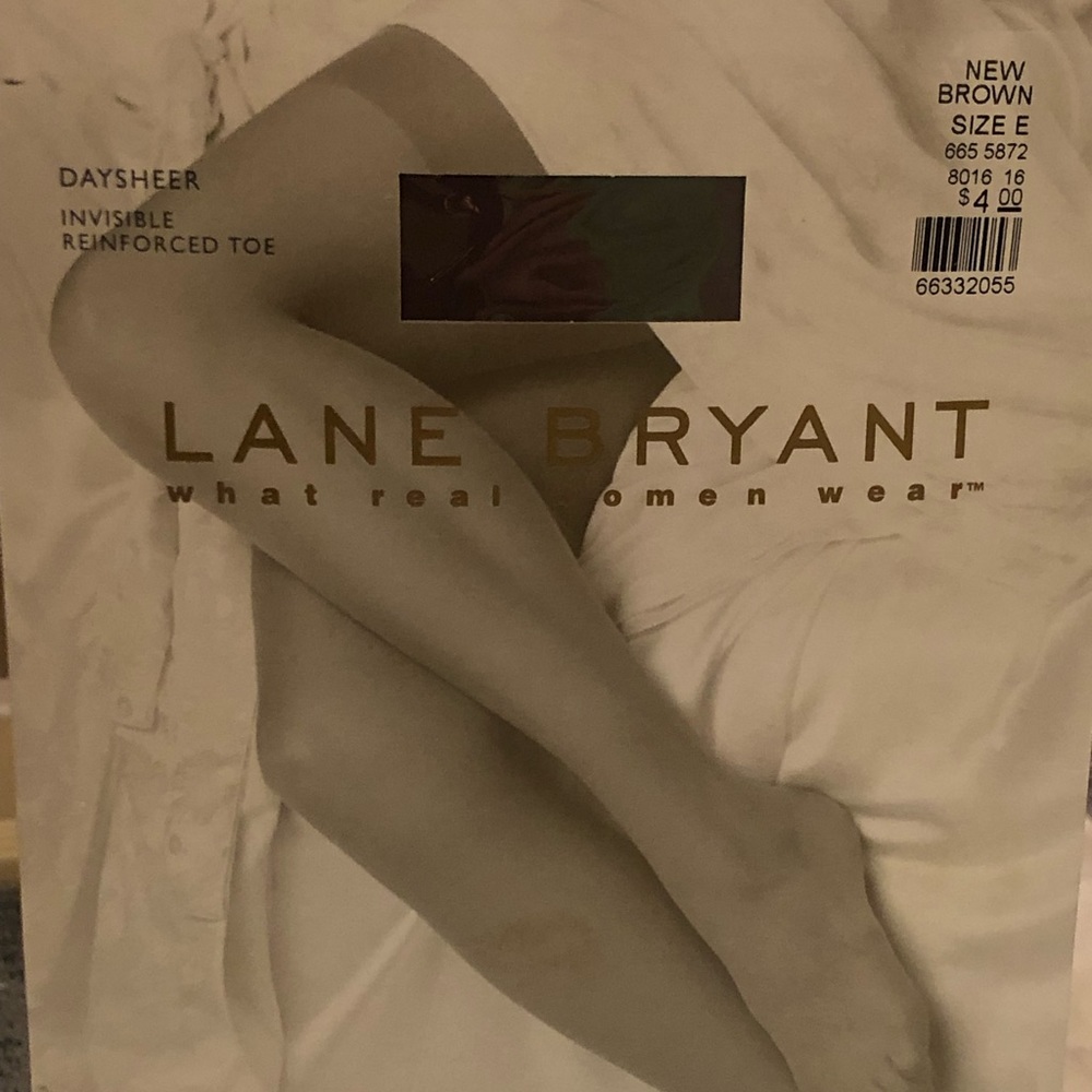 Lane Bryant Daysheer Stockings: New Brown: Size-E